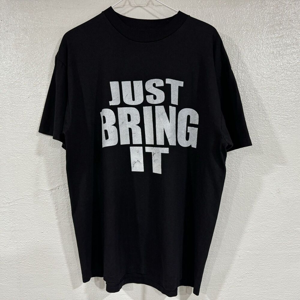 The Rock Just Bring It Double Sided Shirt Mens Size XL Vtg Powerpro Oneita Tag